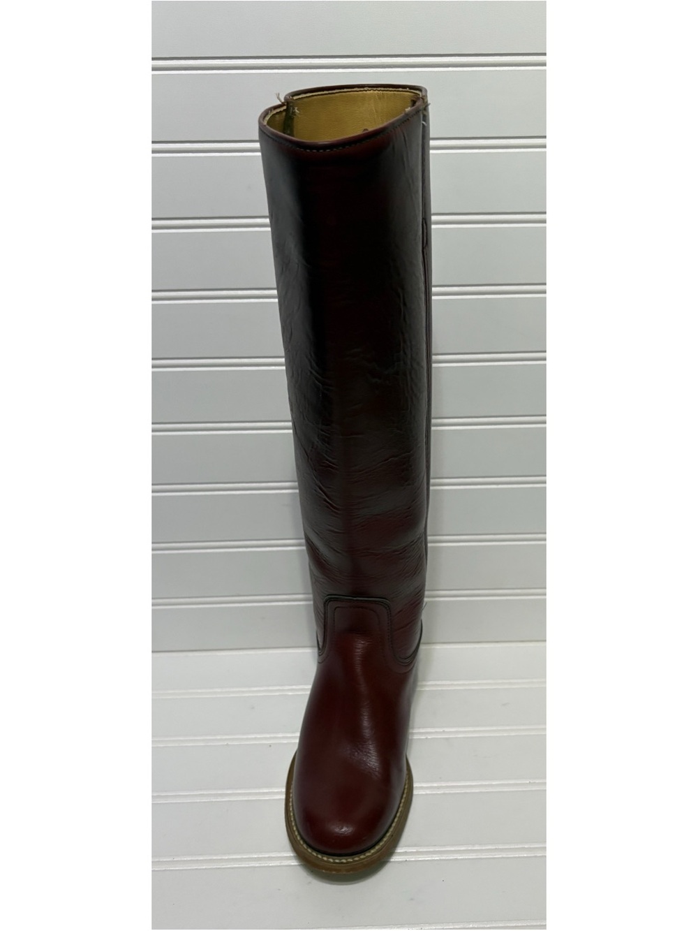 FRYE Red Leather Vintage Black Label Campus Boots Made in USA Womens Size 6 B - Picture 3 of 12